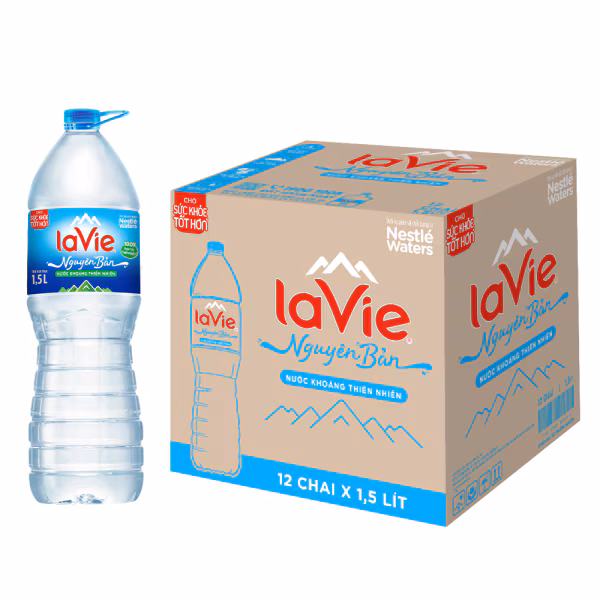 Nước LaVie 1.5L thùng 12 chai Đà Nẵng