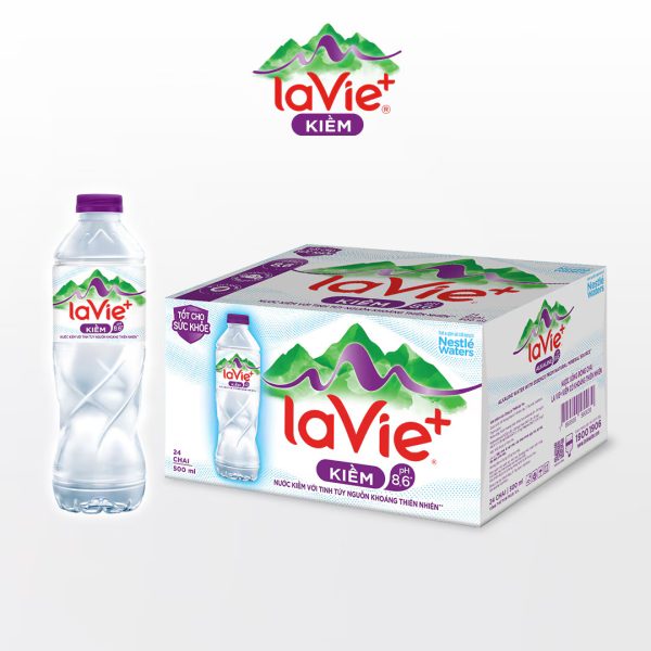 La Vie+ Kiềm 500ml (Thùng 24 chai) | La Vie+ Kiềm có khoáng thiên nhiên Đà Nẵng